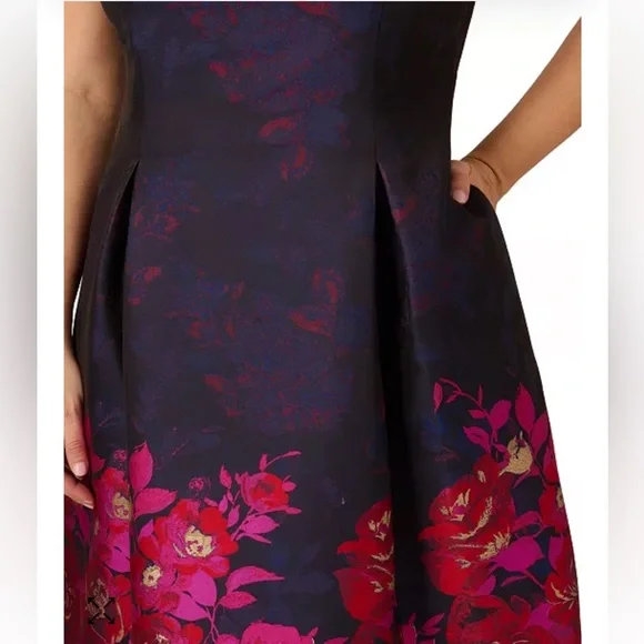 NWT Floral Sleeveless Dress - Navy and Pink - MAKE AN OFFER - CLOSING MY CLOSET. - Picture 4 of 11